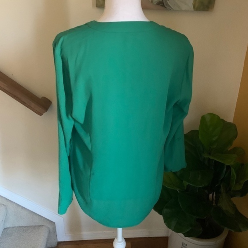 Stitch Fix 41 Hawthorn Green Button Down Blouse M View 2
